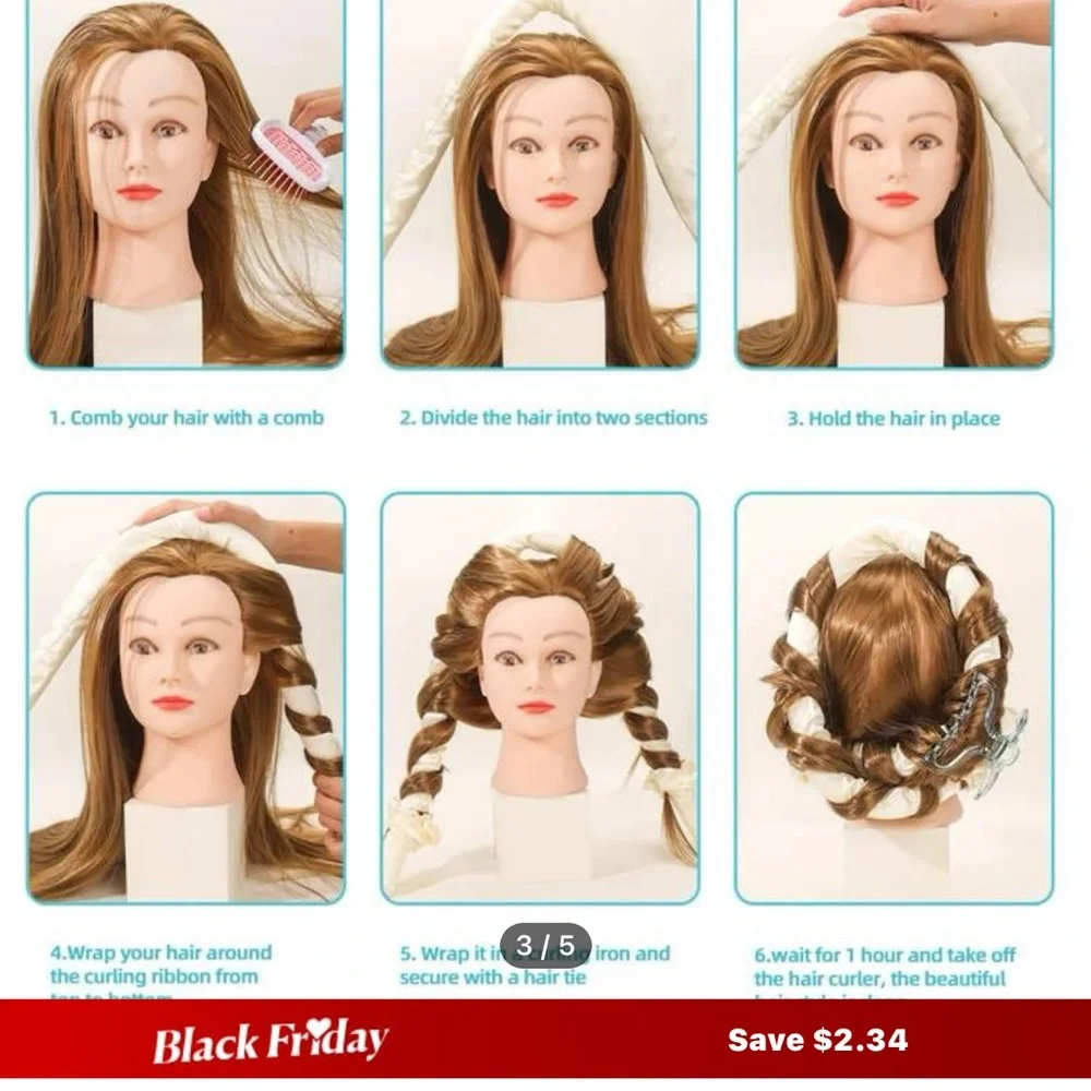 🌵‎ Satin Heatless Curling Roller- Hair Heatless Curls, Heatless. NWOT